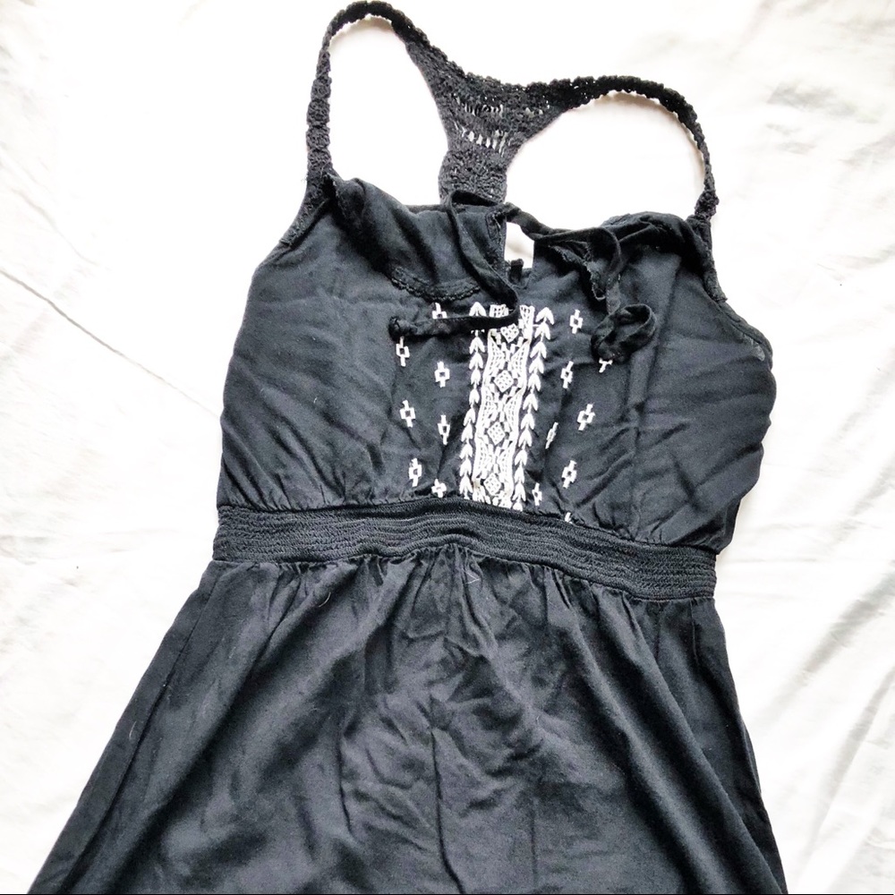 American Eagle - Black Dress - Crochet Racerback